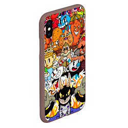 Чехол iPhone XS Max матовый CUPHEAD, цвет: 3D-коричневый — фото 2