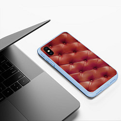 Чехол iPhone XS Max матовый Диванчик, цвет: 3D-голубой — фото 2