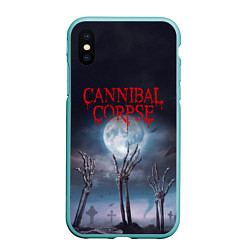 Чехол iPhone XS Max матовый Cannibal Corpse Труп Каннибала Z, цвет: 3D-мятный