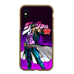 Чехол iPhone XS Max матовый JOJOS BIZARRE ADVENTURE, цвет: 3D-коричневый