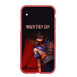 Чехол iPhone XS Max матовый When they cry, цвет: 3D-красный