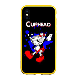 Чехол iPhone XS Max матовый Cuphead, цвет: 3D-желтый