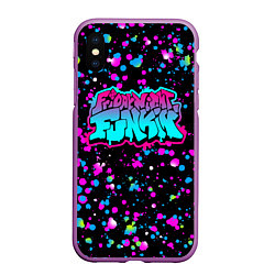 Чехол iPhone XS Max матовый FRIDAY NIGHT FUNKIN NEON, цвет: 3D-фиолетовый