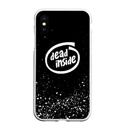 Чехол iPhone XS Max матовый DEAD INSIDE, цвет: 3D-белый