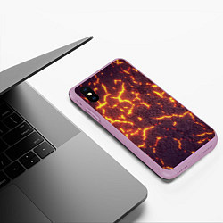 Чехол iPhone XS Max матовый Помпеи 3D, цвет: 3D-сиреневый — фото 2