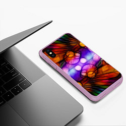 Чехол iPhone XS Max матовый Яркое преображение, цвет: 3D-сиреневый — фото 2