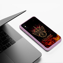 Чехол iPhone XS Max матовый Valheim символ черепа, цвет: 3D-сиреневый — фото 2