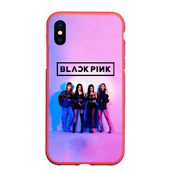 Чехол iPhone XS Max матовый BLACKPINK, цвет: 3D-красный