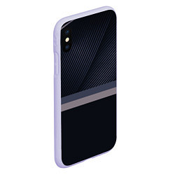 Чехол iPhone XS Max матовый Минимализм, цвет: 3D-светло-сиреневый — фото 2
