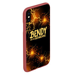 Чехол iPhone XS Max матовый BENDY LOGO, цвет: 3D-красный — фото 2