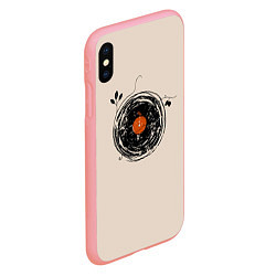 Чехол iPhone XS Max матовый Natural Vinyl Records Vintage, цвет: 3D-баблгам — фото 2