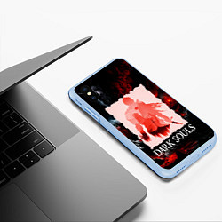 Чехол iPhone XS Max матовый DARKSOULS GAME, цвет: 3D-голубой — фото 2