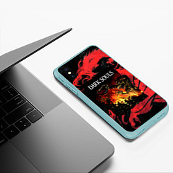 Чехол iPhone XS Max матовый DARKSOULS DRAGON AGE, цвет: 3D-мятный — фото 2