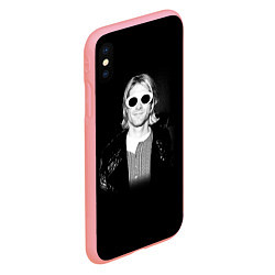Чехол iPhone XS Max матовый Курт Кобейн в Очках Nirvana, цвет: 3D-баблгам — фото 2
