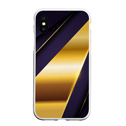 Чехол iPhone XS Max матовый 3D luxury золото