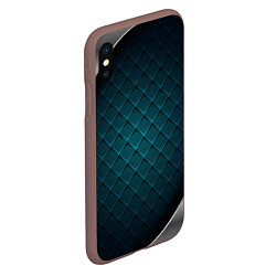 Чехол iPhone XS Max матовый 3D luxury metal, цвет: 3D-коричневый — фото 2