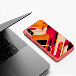 Чехол iPhone XS Max матовый Traffic, цвет: 3D-красный — фото 2