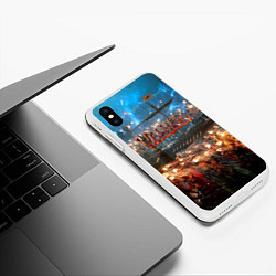 Чехол iPhone XS Max матовый Valheim Корабль, цвет: 3D-белый — фото 2