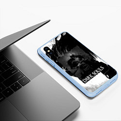Чехол iPhone XS Max матовый DARKSOULS ТЁМНЫЙ РЫЦАРЬ, цвет: 3D-голубой — фото 2