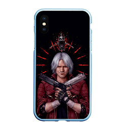 Чехол iPhone XS Max матовый Saint Dante, цвет: 3D-голубой