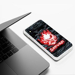 Чехол iPhone XS Max матовый CYBERPUNK САМУРАЙ, цвет: 3D-белый — фото 2
