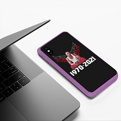 Чехол iPhone XS Max матовый Покойся с миром DMX, цвет: 3D-фиолетовый — фото 2