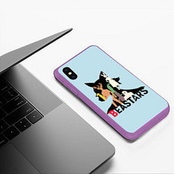 Чехол iPhone XS Max матовый All beastars, цвет: 3D-фиолетовый — фото 2