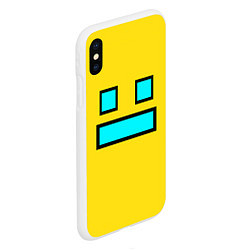 Чехол iPhone XS Max матовый Geometry Dash: Smile, цвет: 3D-белый — фото 2