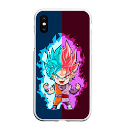 Чехол iPhone XS Max матовый Vegeta power, цвет: 3D-белый