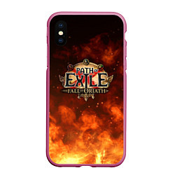 Чехол iPhone XS Max матовый Path of Exile Logo Путь изгнанника Лого Z, цвет: 3D-малиновый