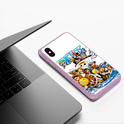 Чехол iPhone XS Max матовый ONE PIECE ВАН ПИС МОРЕ, цвет: 3D-сиреневый — фото 2