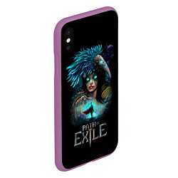 Чехол iPhone XS Max матовый Path of Exile, цвет: 3D-фиолетовый — фото 2