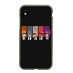 Чехол iPhone XS Max матовый Agents Futurama