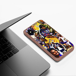 Чехол iPhone XS Max матовый КОБИ БРАЙАНТ KOBE BRYANT, цвет: 3D-коричневый — фото 2