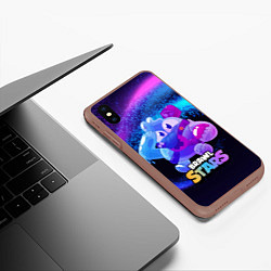 Чехол iPhone XS Max матовый Сквик Squeak Brawl Stars, цвет: 3D-коричневый — фото 2