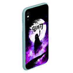 Чехол iPhone XS Max матовый Demon Slayer: Kimetsu no Yaiba, цвет: 3D-мятный — фото 2