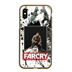 Чехол iPhone XS Max матовый FARCRY WOLF, цвет: 3D-коричневый