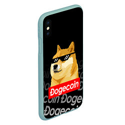 Чехол iPhone XS Max матовый DOGECOIN DOGE ДОГИКОИН, цвет: 3D-мятный — фото 2