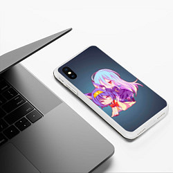 Чехол iPhone XS Max матовый Изуна и Широ, цвет: 3D-белый — фото 2