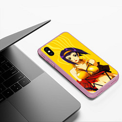 Чехол iPhone XS Max матовый Cowboy Bebop Фэй Валентайн, цвет: 3D-розовый — фото 2