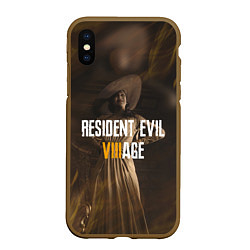 Чехол iPhone XS Max матовый RESIDENT EVIL VILLAGE ЛЕДИ ДИМИТРЕСКУ Z, цвет: 3D-коричневый