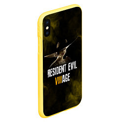 Чехол iPhone XS Max матовый RESIDENT EVIL VILLAGE LADY DIMITRESCU Z, цвет: 3D-желтый — фото 2