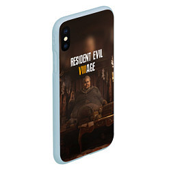 Чехол iPhone XS Max матовый RESIDENT EVIL VILLAGE РЕ ДЕРЕВНЯ Z, цвет: 3D-голубой — фото 2