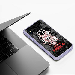 Чехол iPhone XS Max матовый The Binding of Isaac, цвет: 3D-светло-сиреневый — фото 2