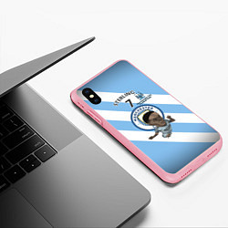 Чехол iPhone XS Max матовый Рахим Стерлинг МанСити, цвет: 3D-баблгам — фото 2