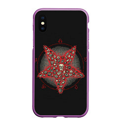 Чехол iPhone XS Max матовый Star of Isaac, цвет: 3D-фиолетовый