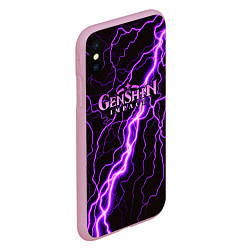 Чехол iPhone XS Max матовый GENSHIN IMPACT МОЛНИЯ НЕОН, цвет: 3D-розовый — фото 2