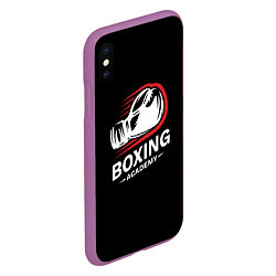 Чехол iPhone XS Max матовый Бокс, цвет: 3D-фиолетовый — фото 2