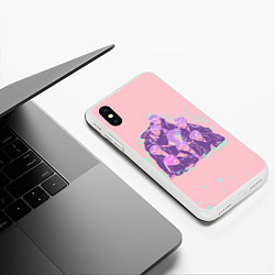 Чехол iPhone XS Max матовый BTS Band, цвет: 3D-белый — фото 2