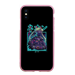 Чехол iPhone XS Max матовый Neon Moon, цвет: 3D-розовый